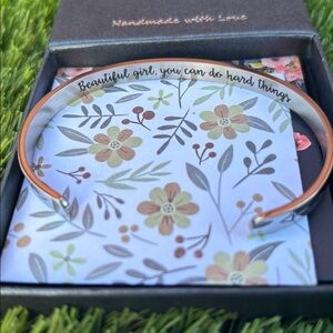 Silver Floral Cuff Bracelet